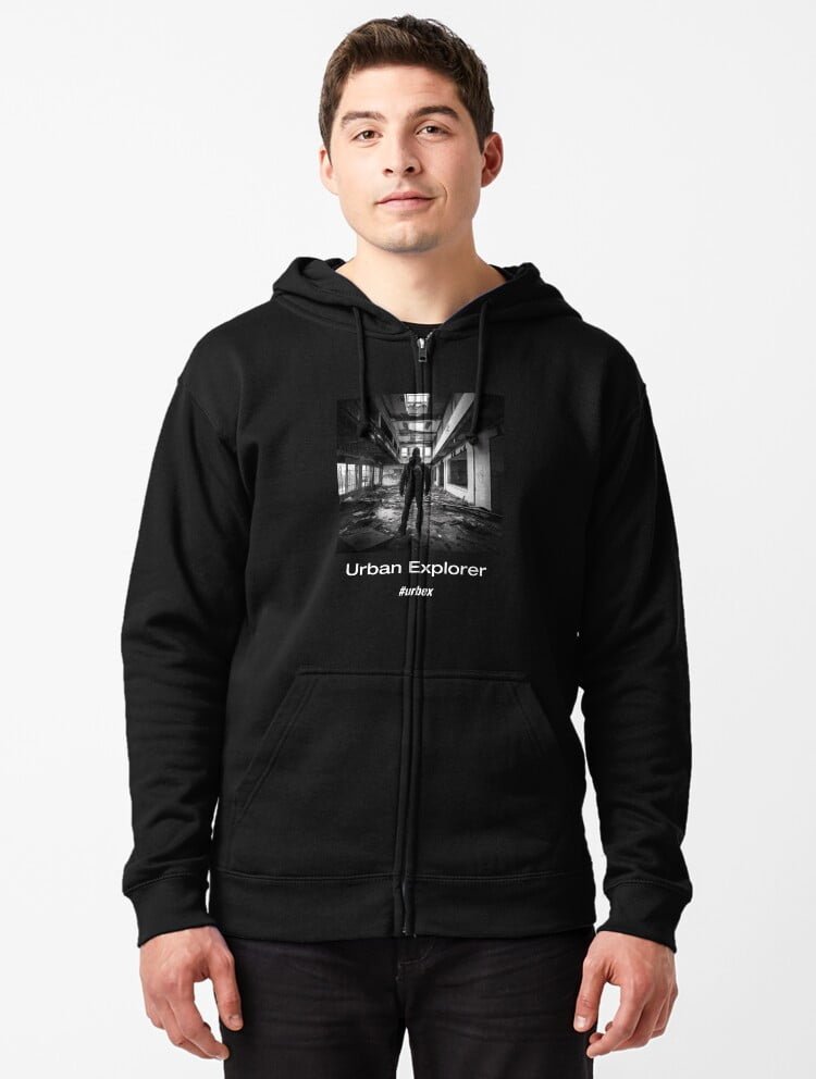 Urbex Male zipped-hoodie