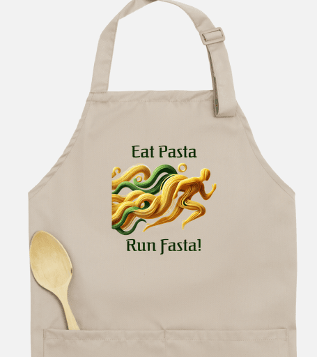 Eat Pasta Run Fasta Meaning Apron